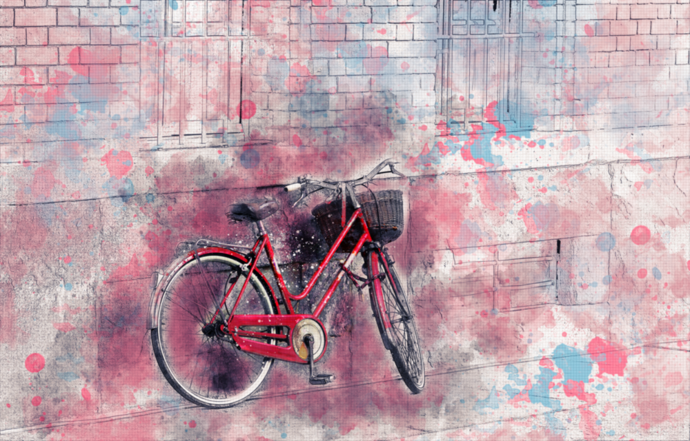 Vélo d'illustration Impression sur verre