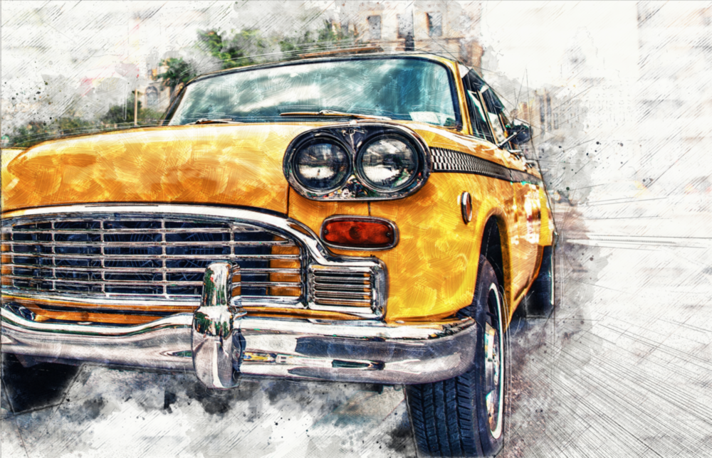 Arte della parete di vetro Chevrolet classico