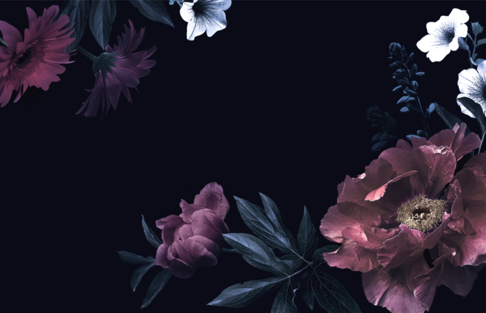 Blumenmuster Glasbild