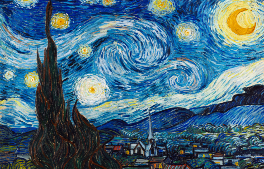 Van Gogh Stary la nuit Impression sur verre