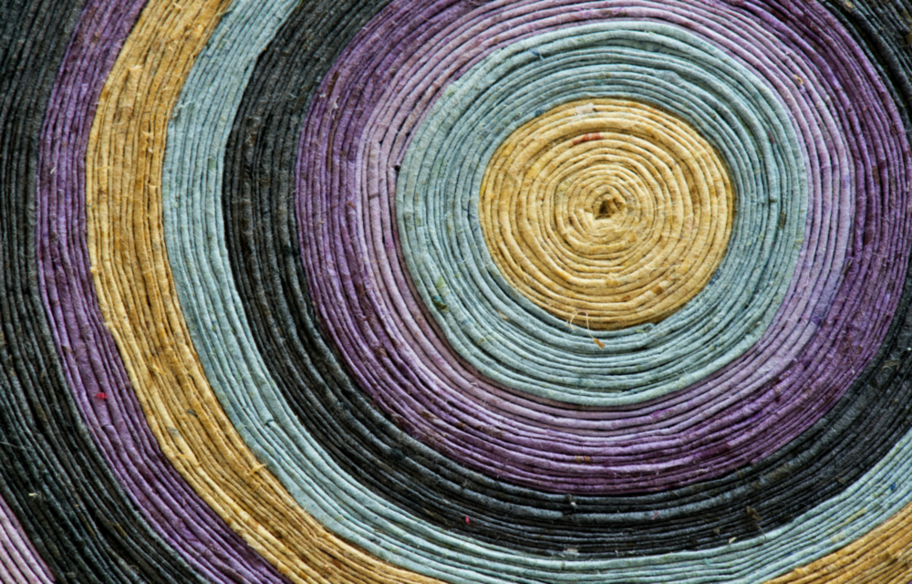 Arte della parete di vetro Spirale colorata