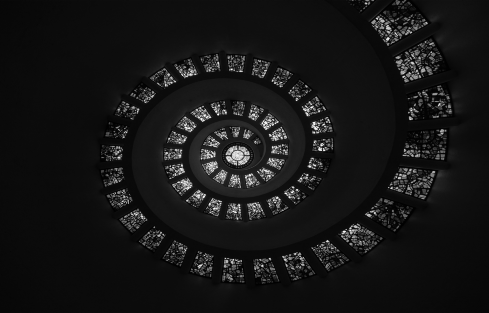 Spiral Stairs Glass Wall Art