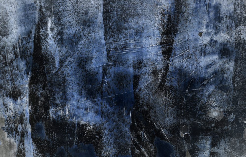 Blaues abstraktes Muster Glasbild