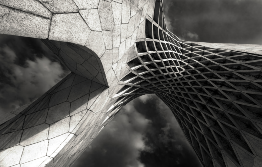 Arte della parete di vetro Interessante architettura