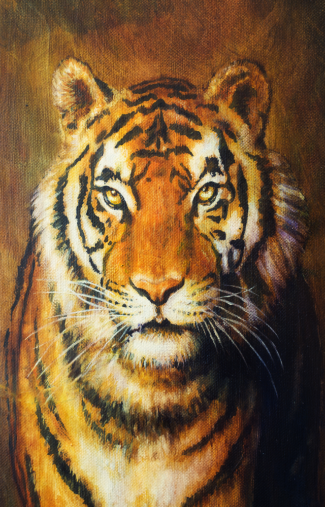 Tiger Glass Wall Art