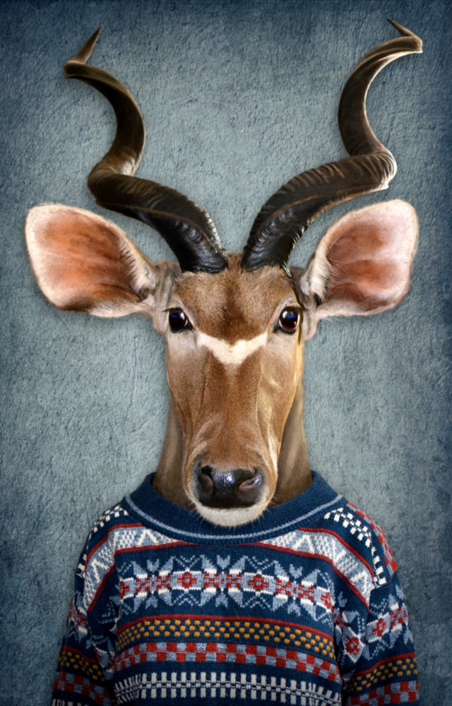 Deer Head Glass Wall Art