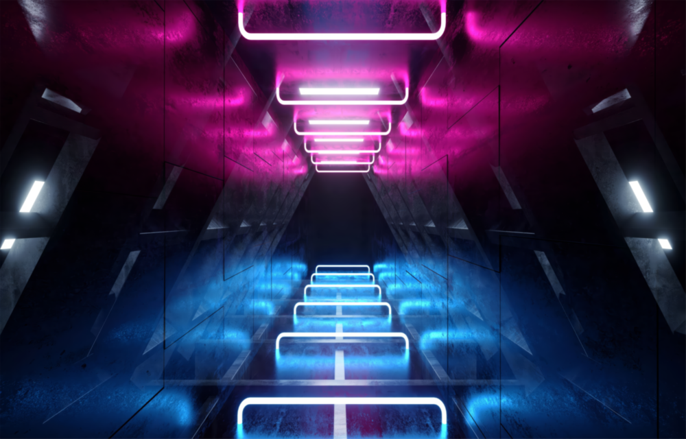 Arte de pared de vidrio de Luces de neón