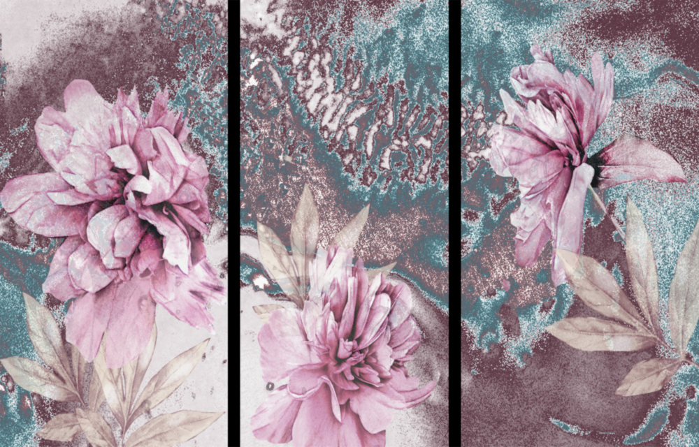 Arte della parete di vetro Fiori