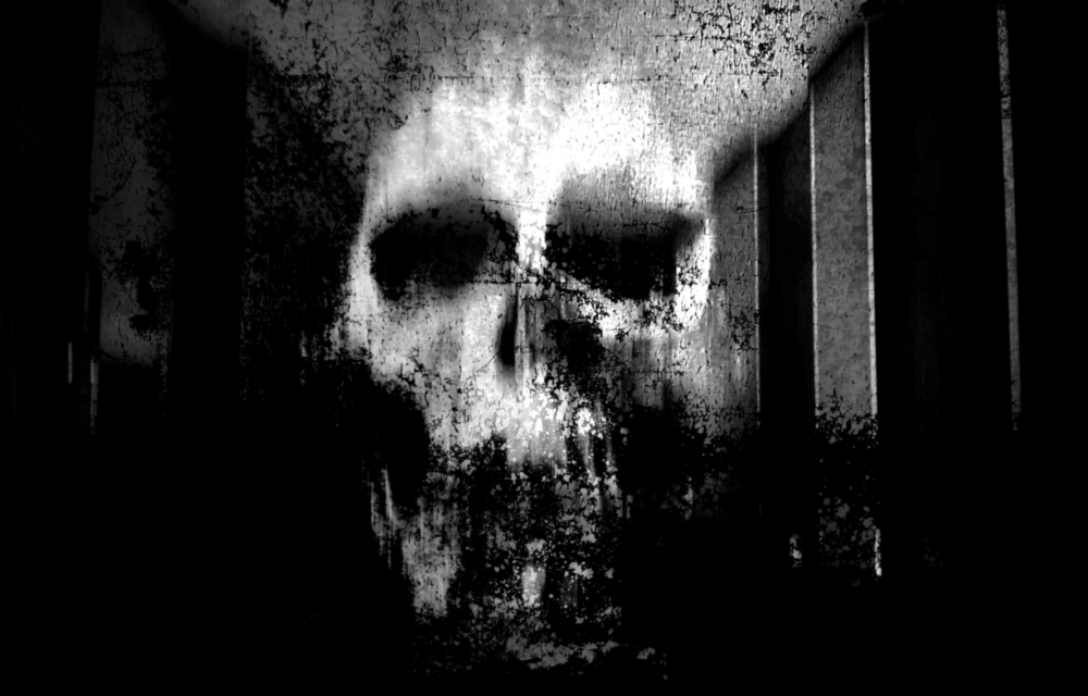 Crâne Impression sur verre