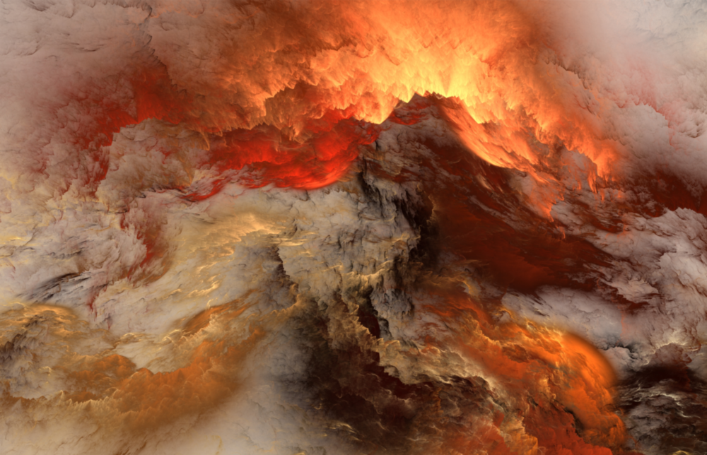 Crimson Apocalypse Glass Wall Art