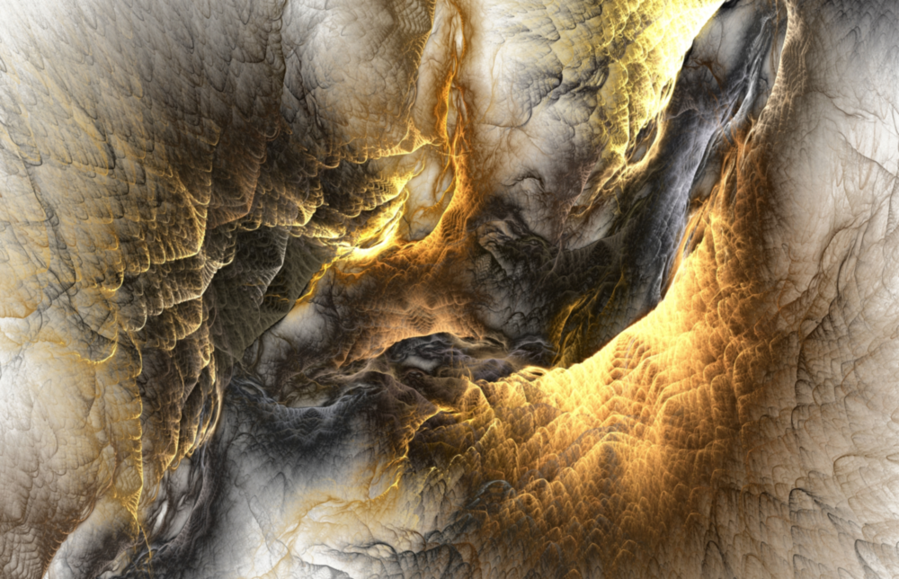 Chaos d'or Impression sur verre