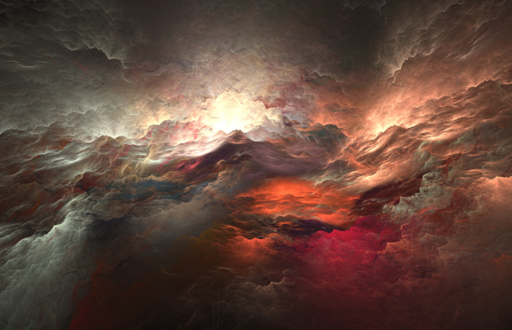 Chaos rouge Impression sur verre