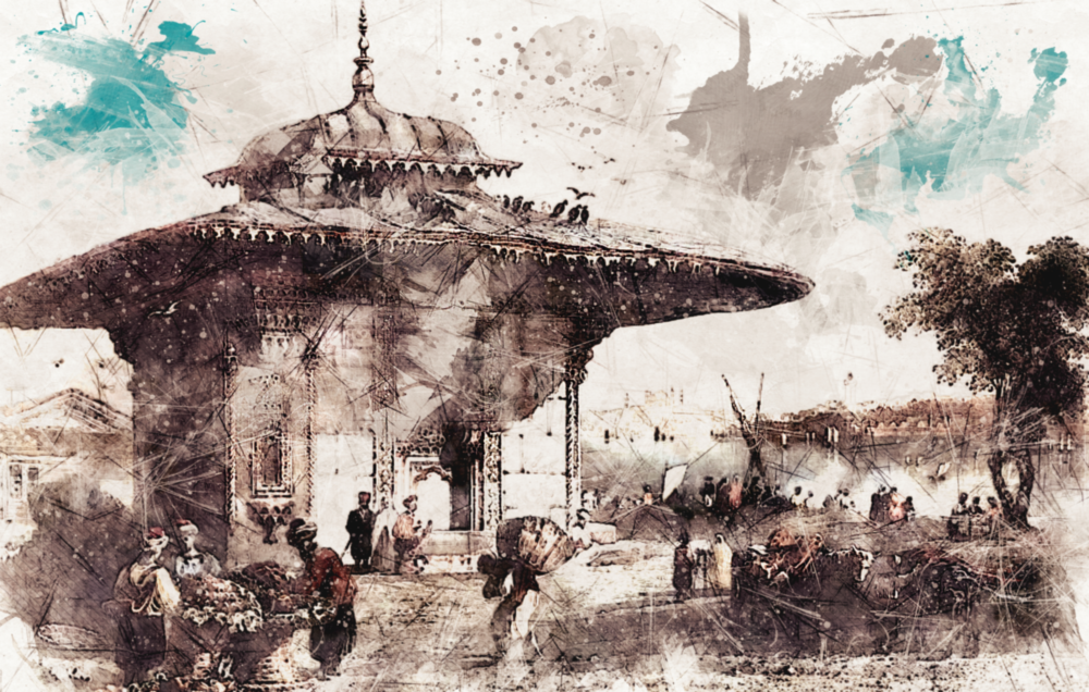 Illustration d'Uskudar Impression sur verre