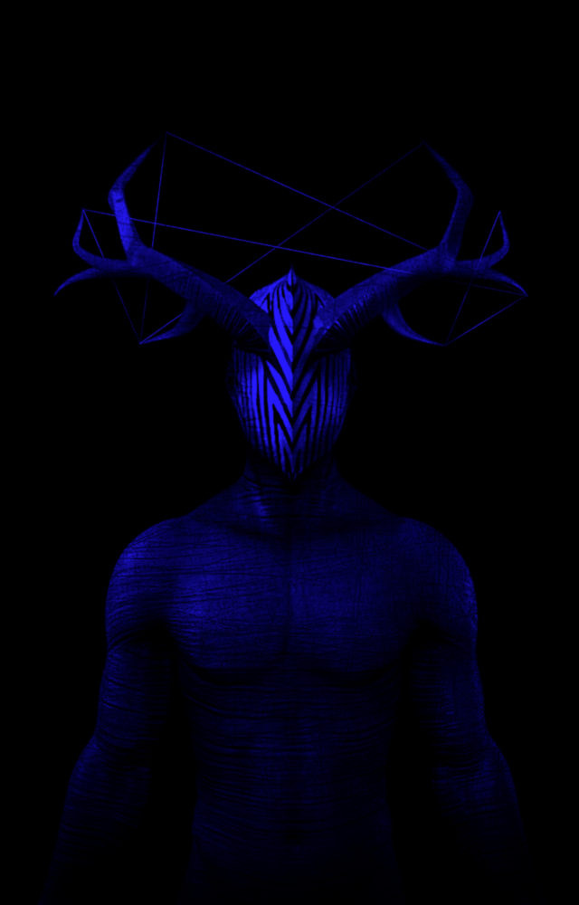 Donnie Blue Glass Wall Art