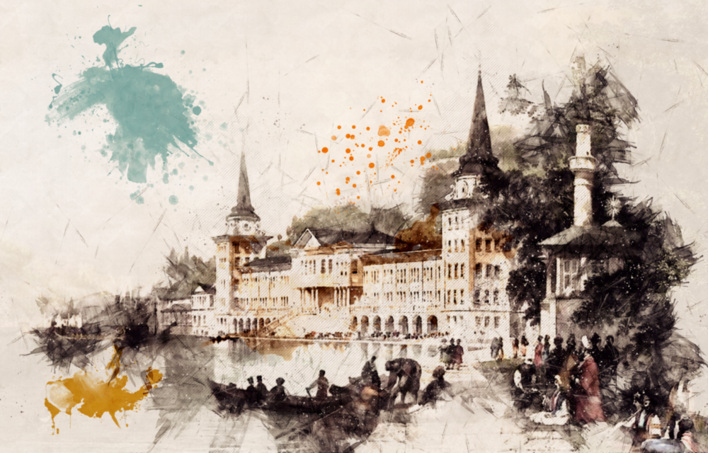 Illustration de la tour Impression sur verre