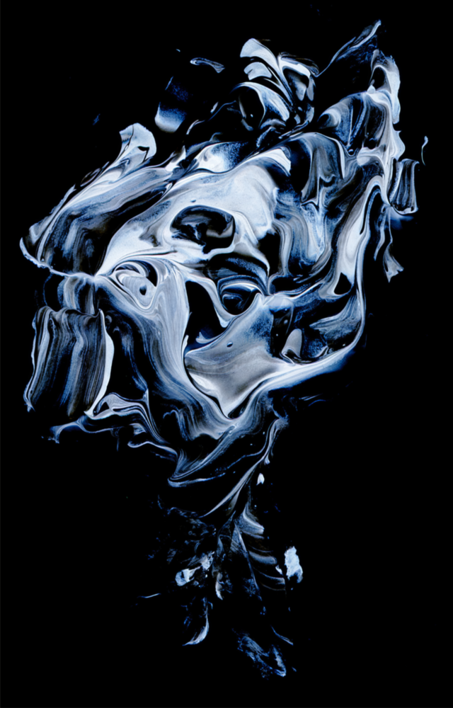 Zusammenfassung grau Glasbild