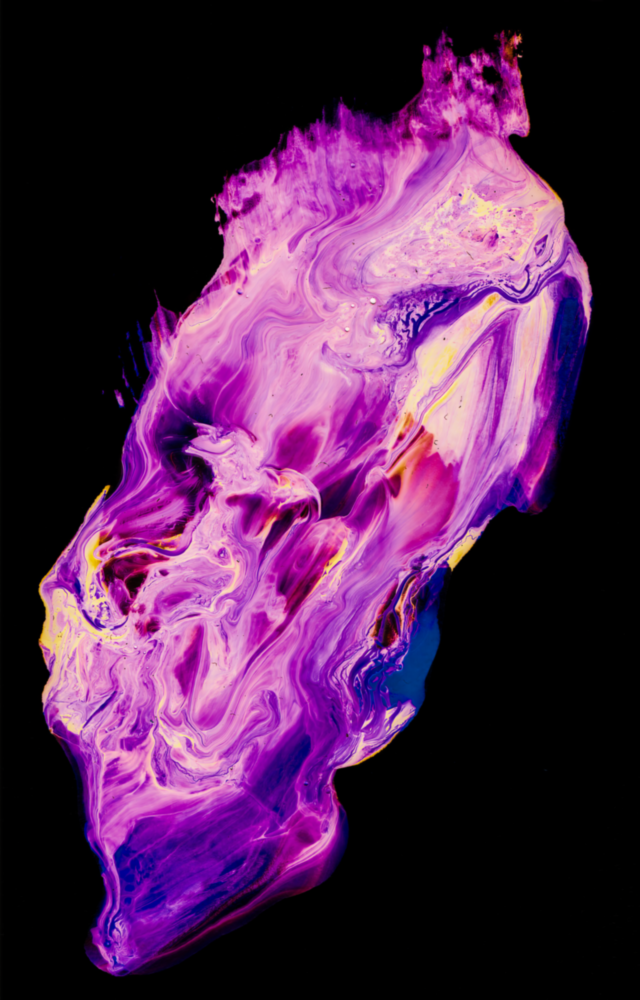 Abstrakte lila Glasbild