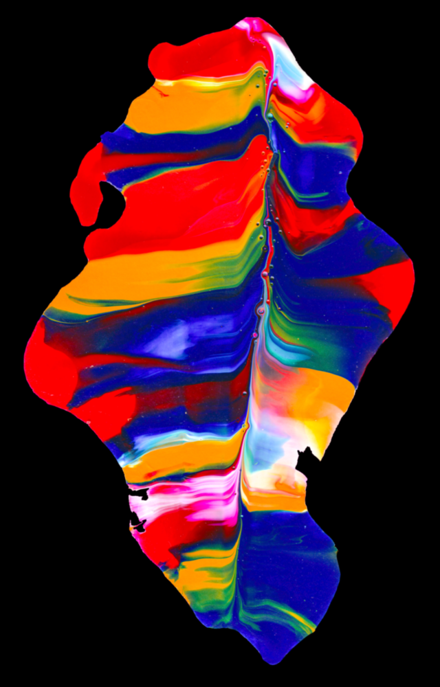 Arte della parete di vetro Drift colorata