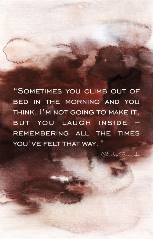 Citations de bukowski Impression sur verre