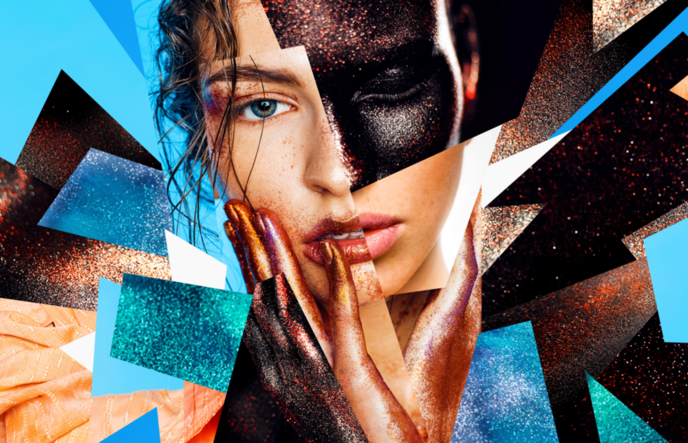 Wirkung Frau Glasbild