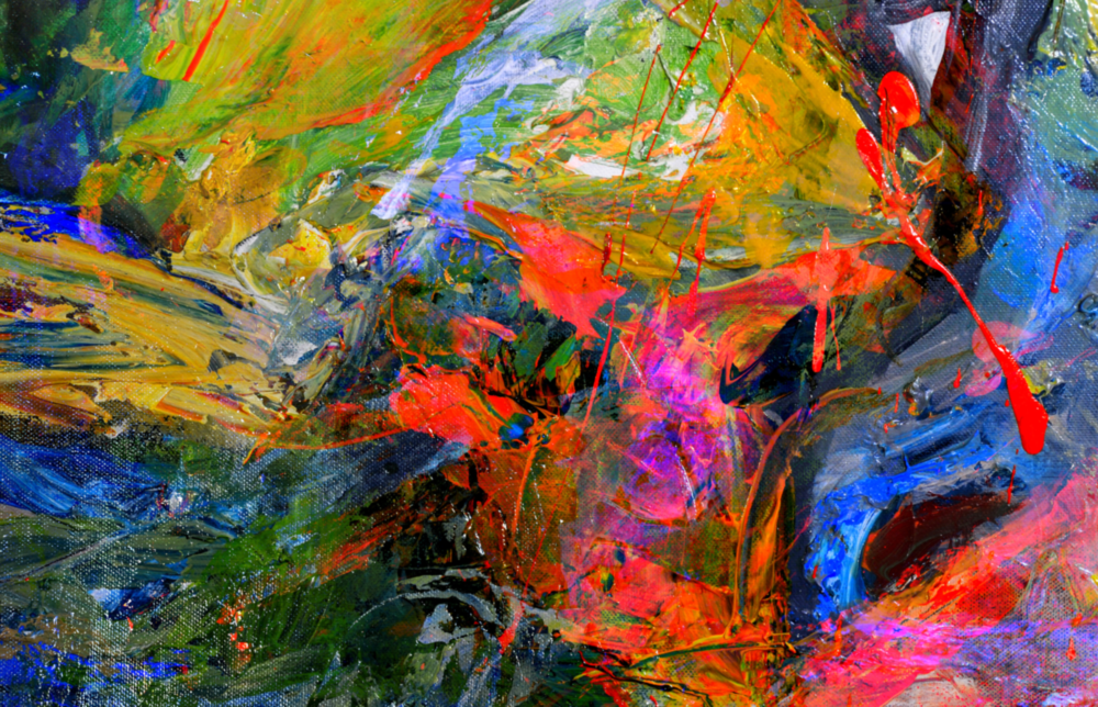 Color Explosion Glass Wall Art