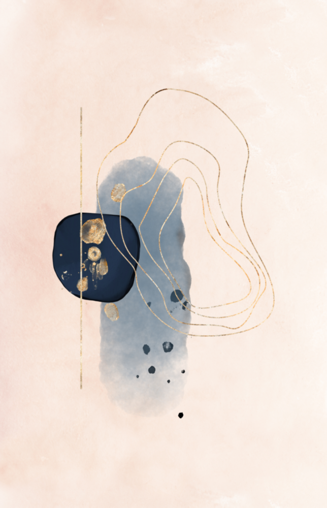 Abstract Beige Glass Wall Art