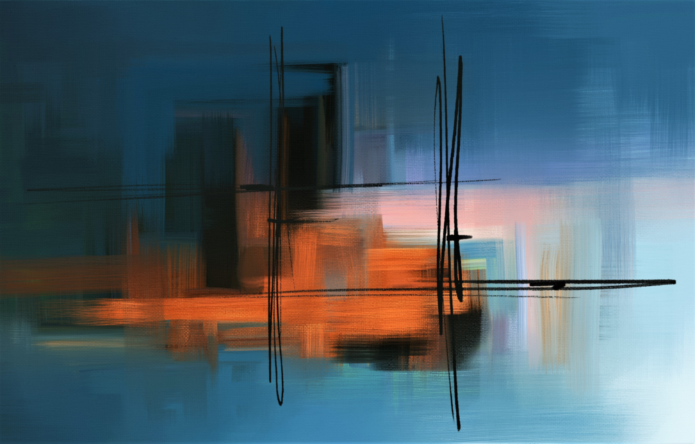 Silhouette abstraite Impression sur verre