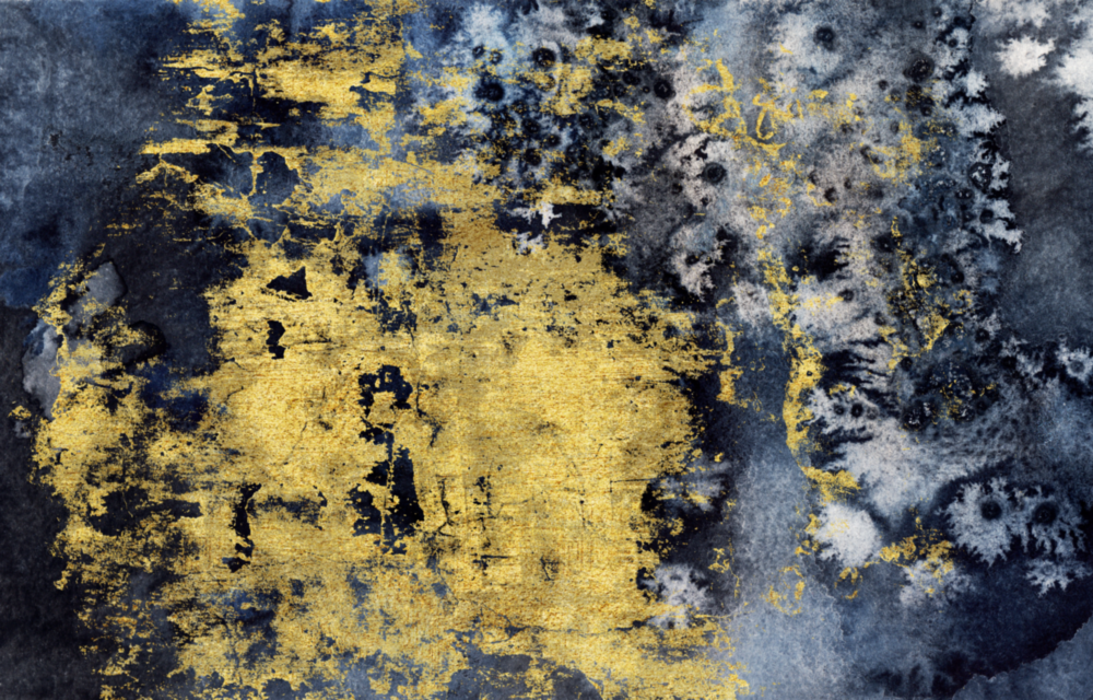 Poussière d'or Impression sur verre