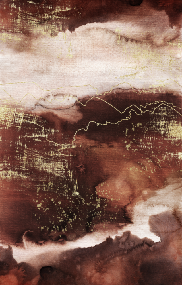 Terre abstraite Impression sur verre