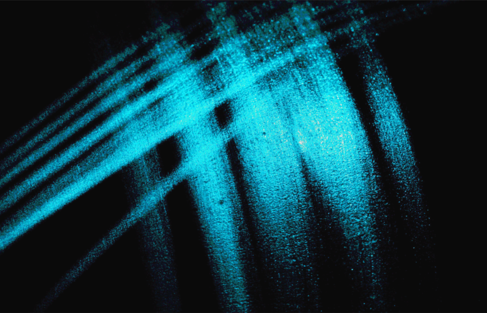 Blue Lights Glass Wall Art