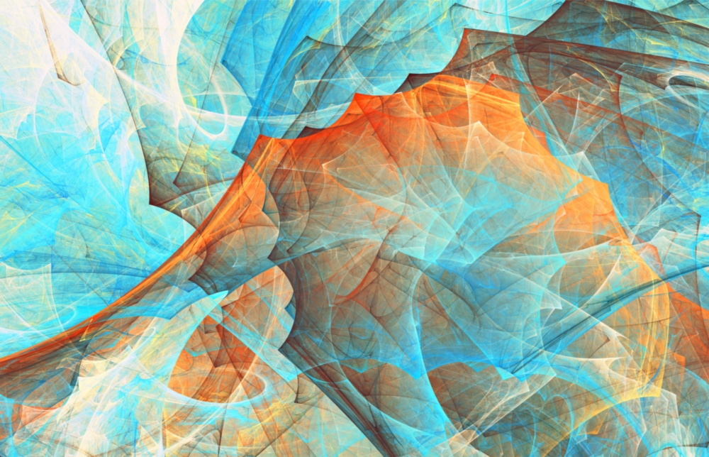 Farbige Netze Glasbild