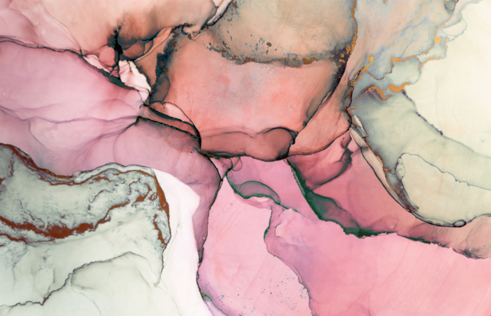 Arte della parete di vetro Modello di marmo rosa