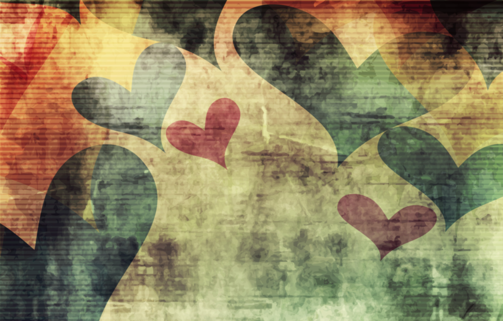 Hearts Hearts Glass Wall Art