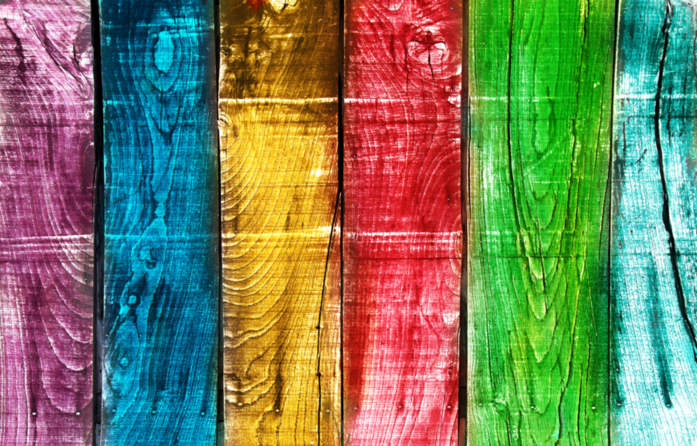 En bois coloré Impression sur verre