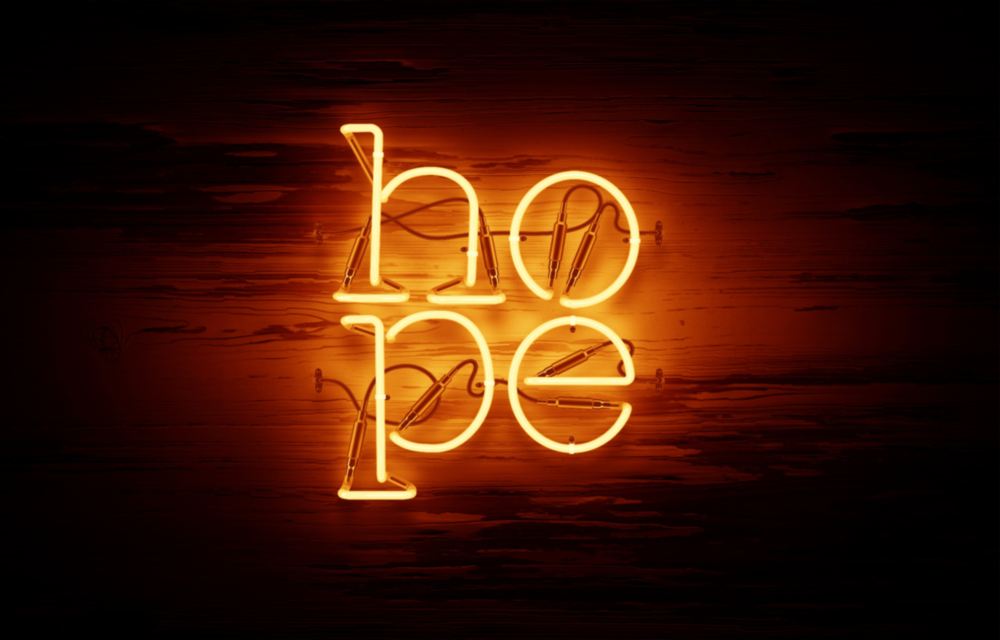 Arte della parete di vetro "Sperare"