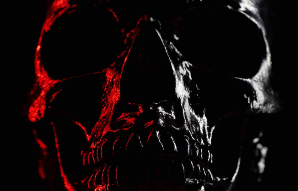 Arte de pared de vidrio de Cráneo