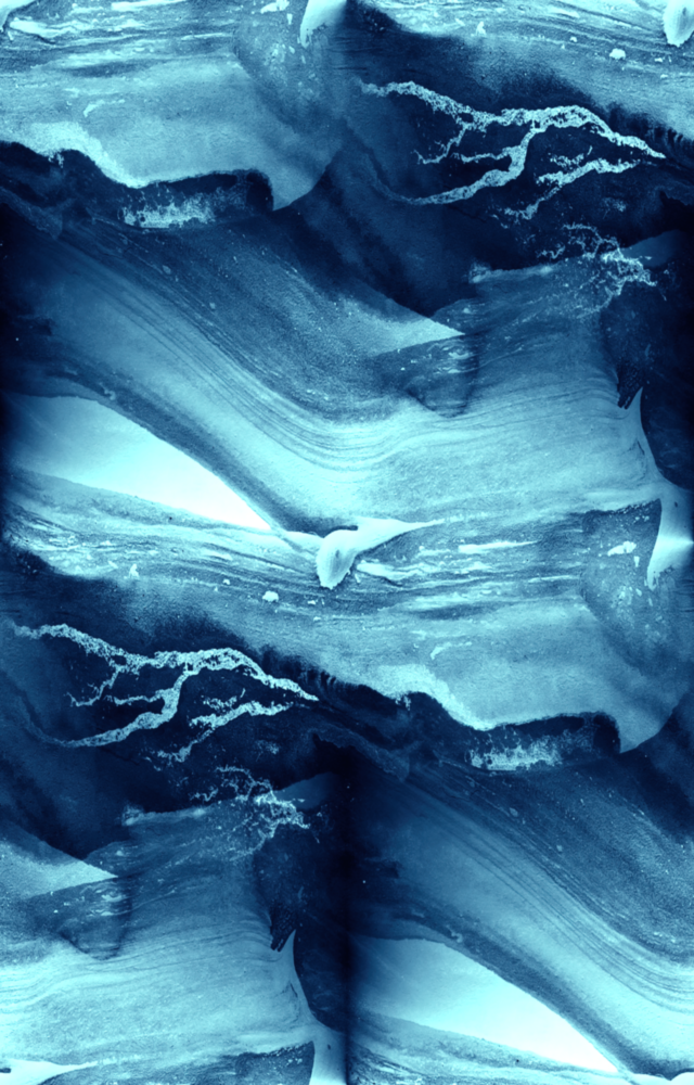 Blue Serenity Glass Wall Art