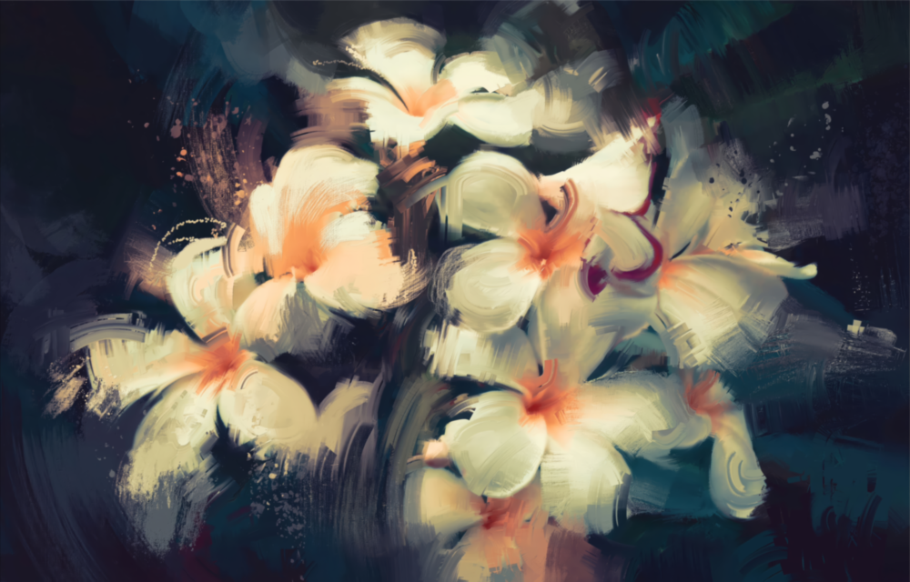 Arte della parete di vetro Fiori