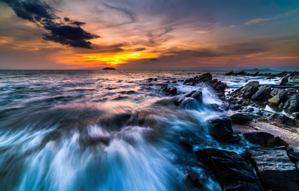 Arte della parete di vetro Mare infinito