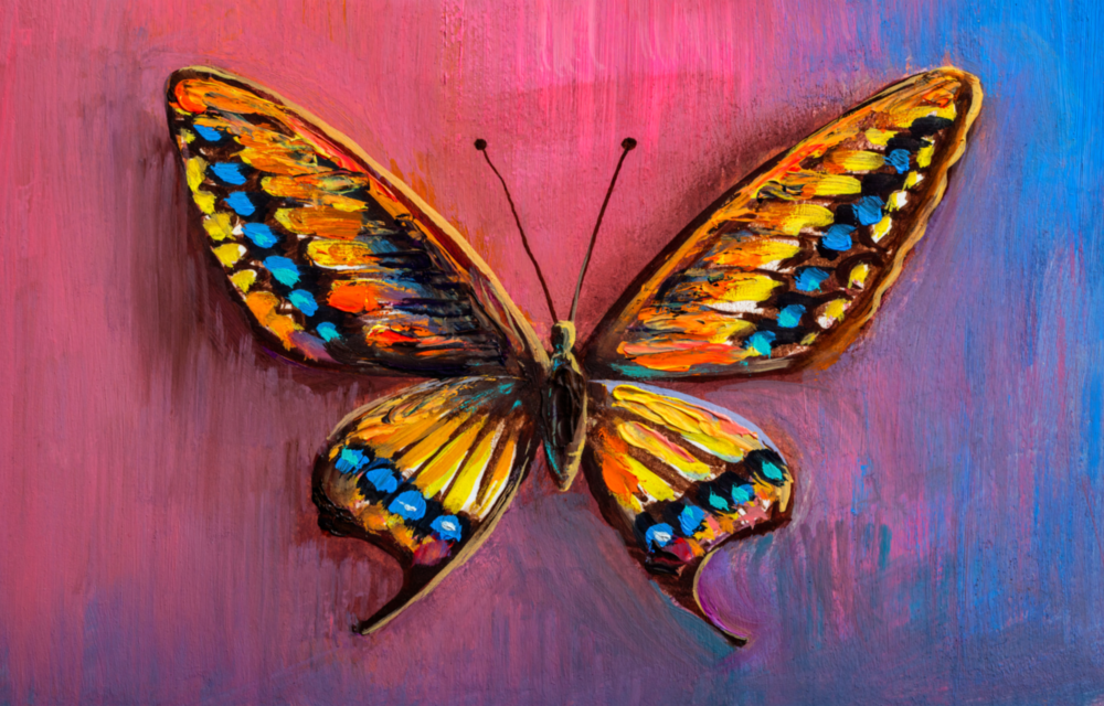 Papillon Impression sur verre