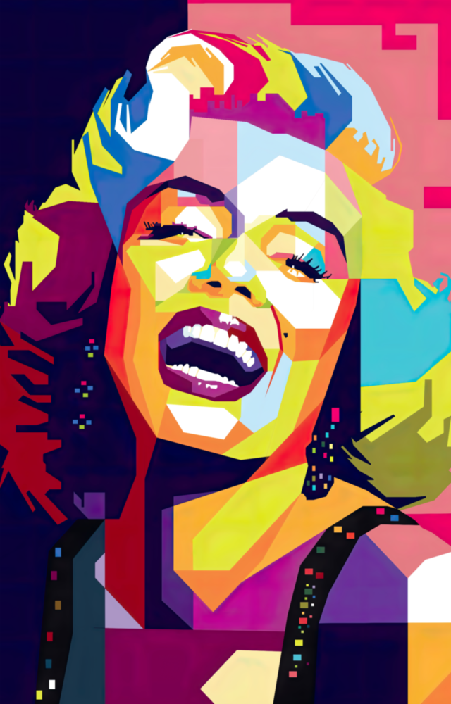Arte della parete di vetro Marilyn Monroe