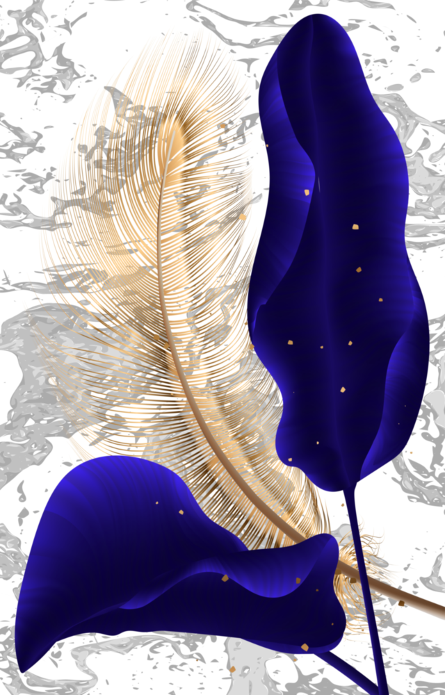 Arte de pared de vidrio con hojas