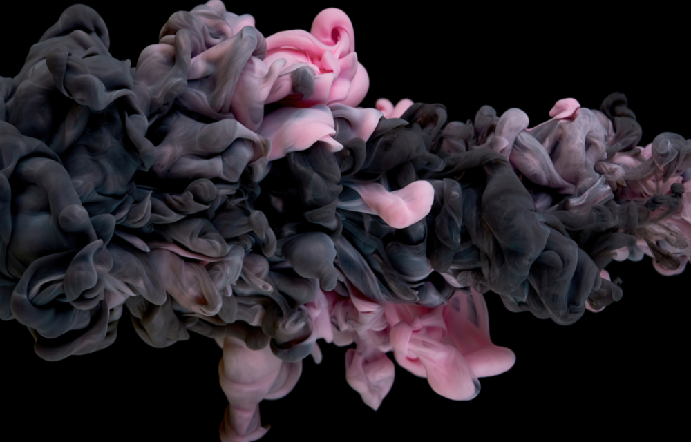 Arte della parete di vetro Fumo rosa