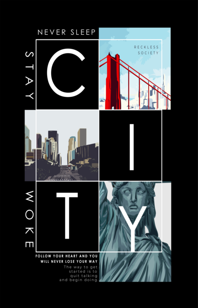 Arte della parete di vetro Città