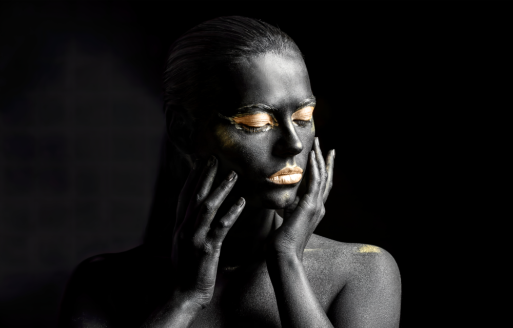 Arte della parete di vetro Donna d'oro