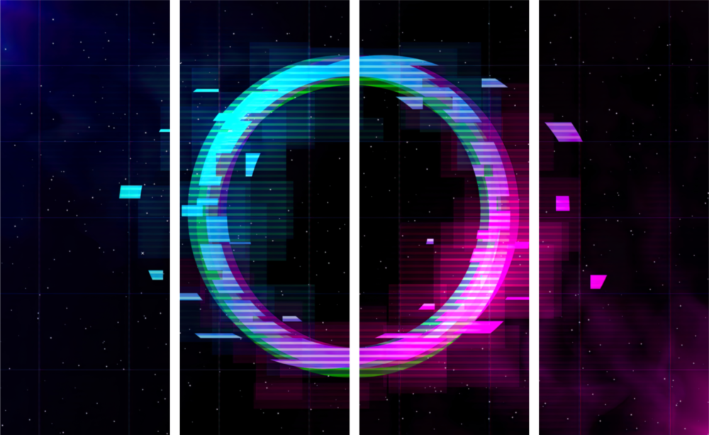 Das Tor 4 Stück Mega Glasbild (150 x 92 cm)