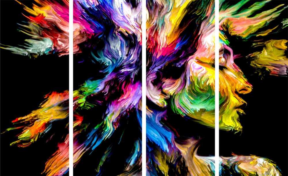 Feel the Music 4 Pieces Mega Glass Wall Art (150x92 cm)