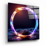 The Ring Glasbild || Designer-Kollektion - 40x40 cm