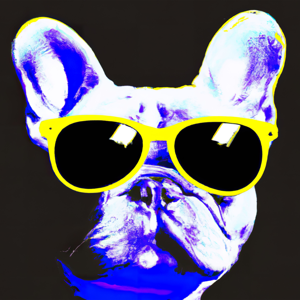 Arte de pared de vidrio de Perro guay