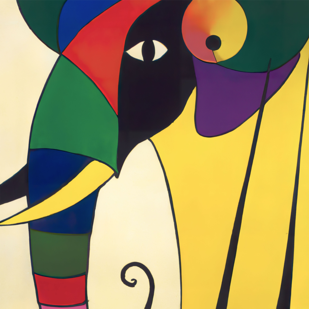 Éléphant de Wassily  Impression sur verre